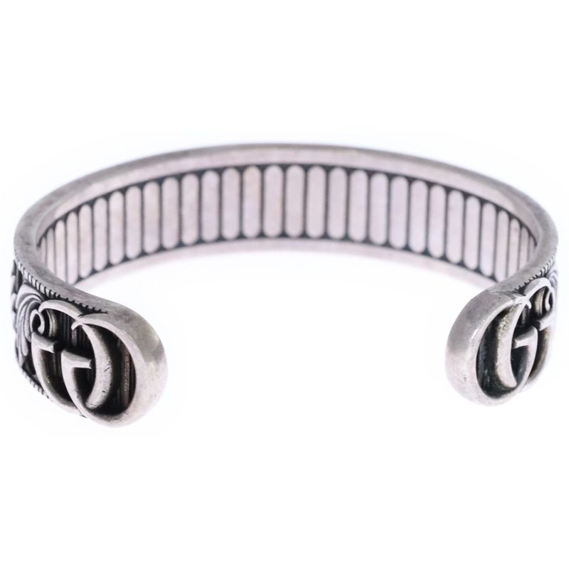 Gucci GG Leaf Motif Bangle Bracelet Silver 551907 J8400 0811