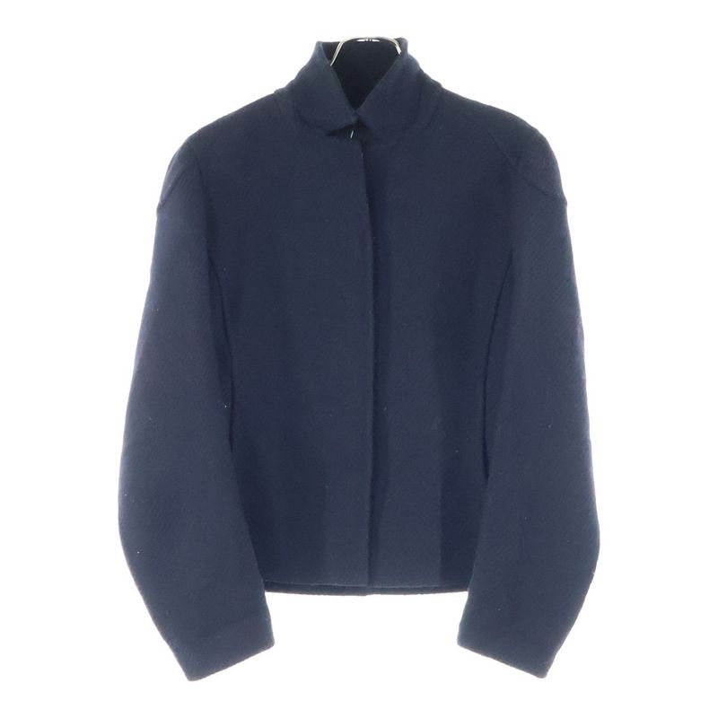 Prada Wool Short Length Snap Button Jacket Women Black