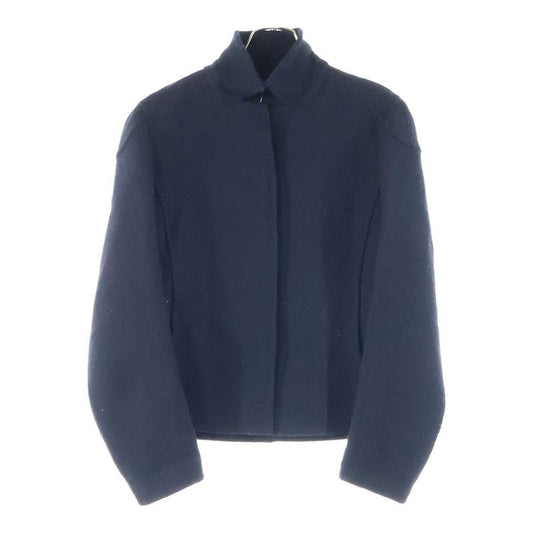 Prada Wool Short Length Snap Button Jacket Women Black