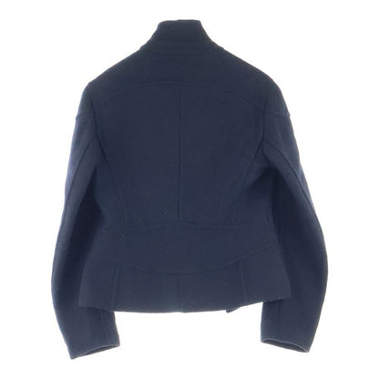 Prada Wool Short Length Snap Button Jacket Women Black