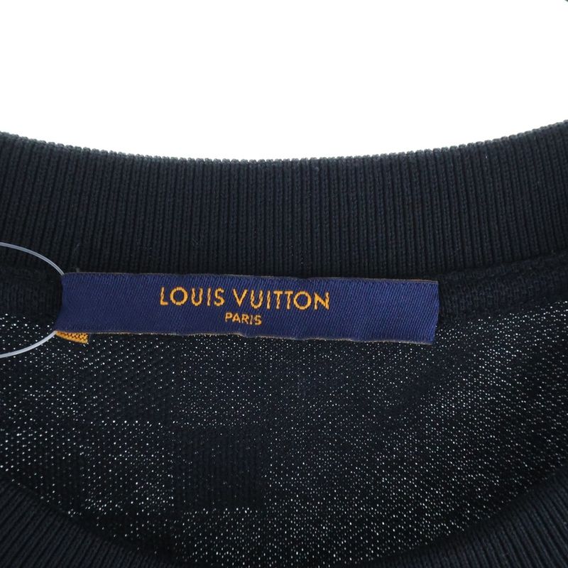 Louis Vuitton 22AW Half Damier Pocket Short Sleeve T-shirt Black Rm222q VHI