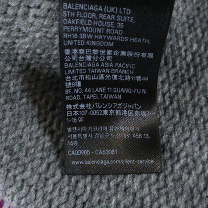 Balenciaga Layered Shirt V-neck Sweater Shirt Layered V-neck Knit Sweater Grey