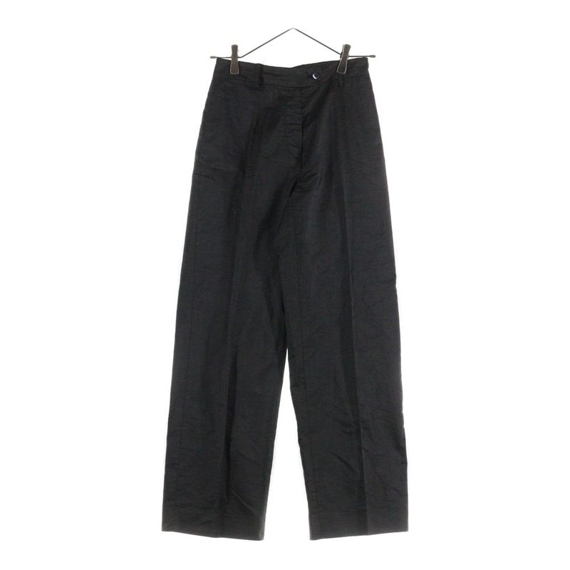 Prada Cotton Straight Slacks Pants Women Black
