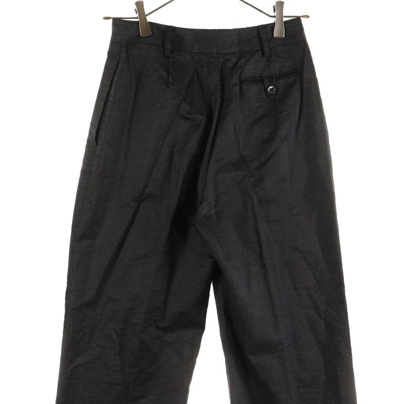 Prada Cotton Straight Slacks Pants Women Black
