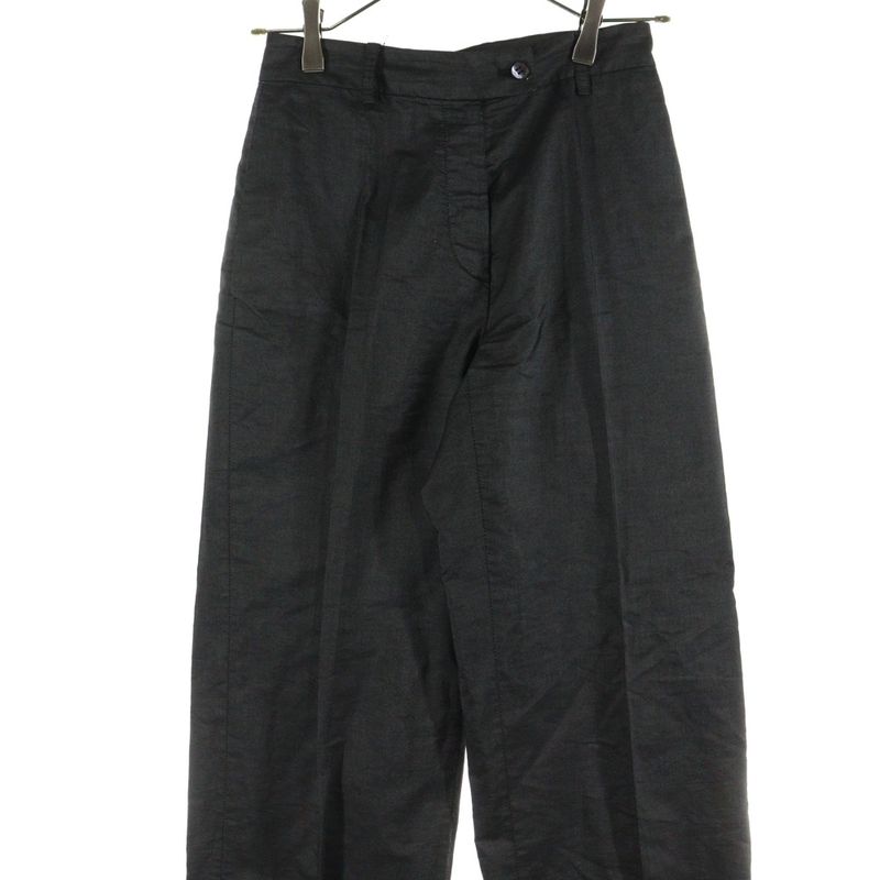 Prada Cotton Straight Slacks Pants Women Black