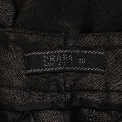 Prada Cotton Straight Slacks Pants Women Black