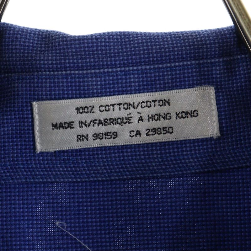 Christian Dior Open Collar Cotton Long Sleeve Open Collar Shirt Blue