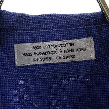 Christian Dior Open Collar Cotton Long Sleeve Open Collar Shirt Blue