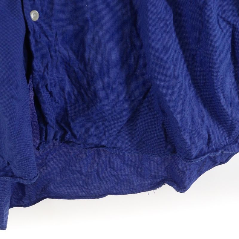 Christian Dior Open Collar Cotton Long Sleeve Open Collar Shirt Blue