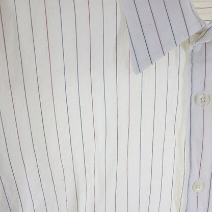Christian Dior Striped Cotton Long Sleeve Shirt White