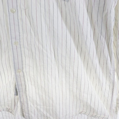 Christian Dior Striped Cotton Long Sleeve Shirt White