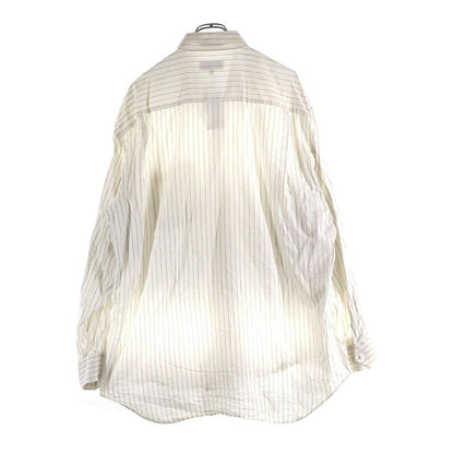 Christian Dior Striped Cotton Long Sleeve Shirt White