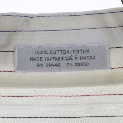 Christian Dior Striped Cotton Long Sleeve Shirt White