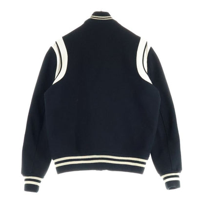 Saint Laurent Paris 14AW Teddy Jacket Leather Trim Stajan Blouson White/black