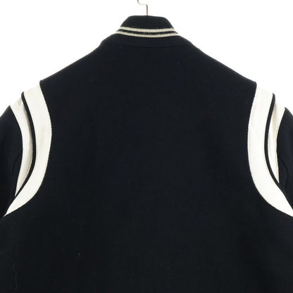 Saint Laurent Paris 14AW Teddy Jacket Leather Trim Stajan Blouson White/black