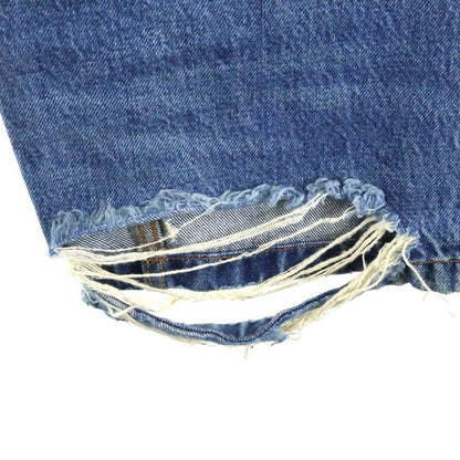 Balenciaga 23SS Loose FIT Jeans 736540 Tbp48 Loose Fit Hem Damaged Denim Pants