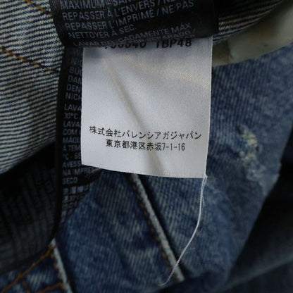 Balenciaga 23SS Loose FIT Jeans 736540 Tbp48 Loose Fit Hem Damaged Denim Pants