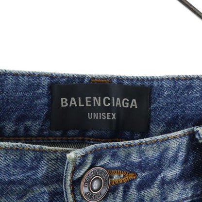 Balenciaga 23SS Loose FIT Jeans 736540 Tbp48 Loose Fit Hem Damaged Denim Pants