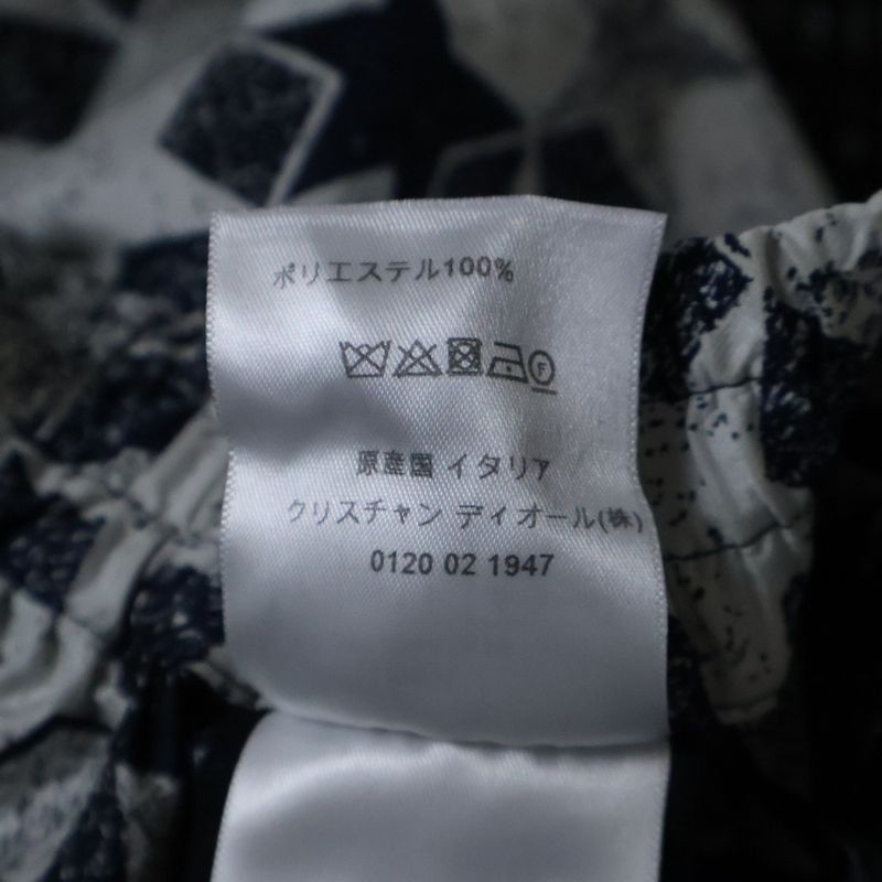 DIOR Side Logo Jacquard Star Allover Long Skirt Navy/white Women 217j24a2977