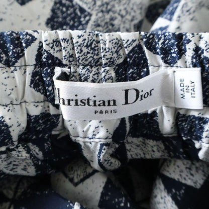 DIOR Side Logo Jacquard Star Allover Long Skirt Navy/white Women 217j24a2977