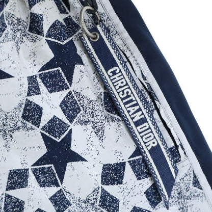 DIOR Side Logo Jacquard Star Allover Long Skirt Navy/white Women 217j24a2977