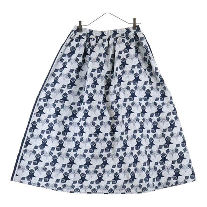 DIOR Side Logo Jacquard Star Allover Long Skirt Navy/white Women 217j24a2977