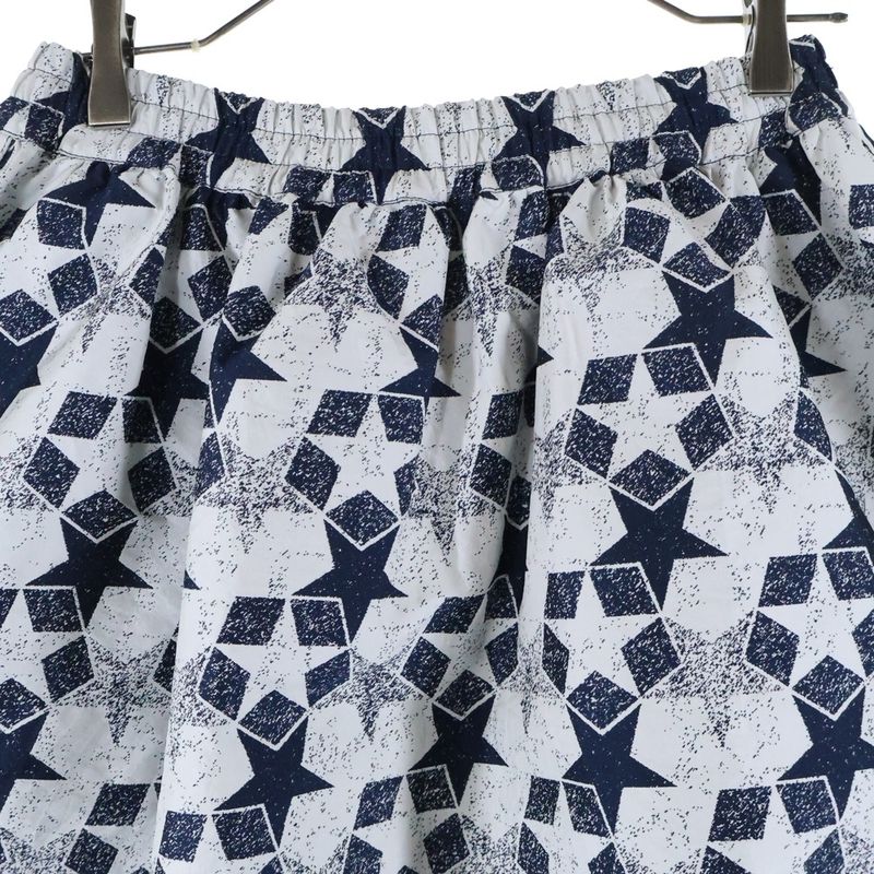 DIOR Side Logo Jacquard Star Allover Long Skirt Navy/white Women 217j24a2977