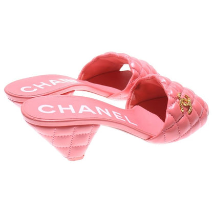 Chanel Matelasse Coco Mark Mules Pink G38820 X0100 0n311