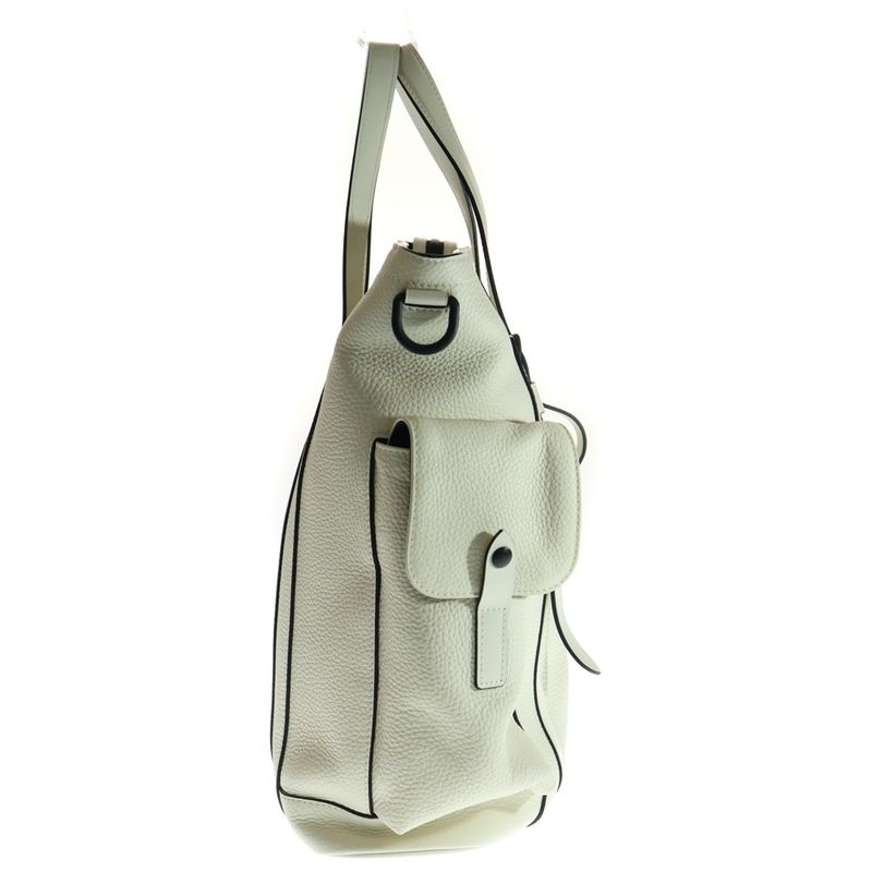 Louis Vuitton Taurillon Christopher Leather Shoulder Tote Bag White M58477 RFID