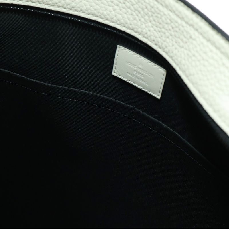 Louis Vuitton Taurillon Christopher Leather Shoulder Tote Bag White M58477 RFID