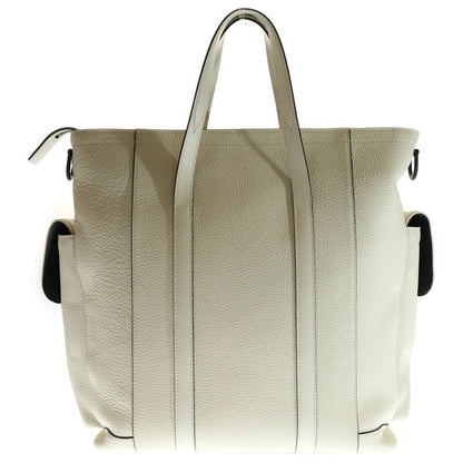 Louis Vuitton Taurillon Christopher Leather Shoulder Tote Bag White M58477 RFID