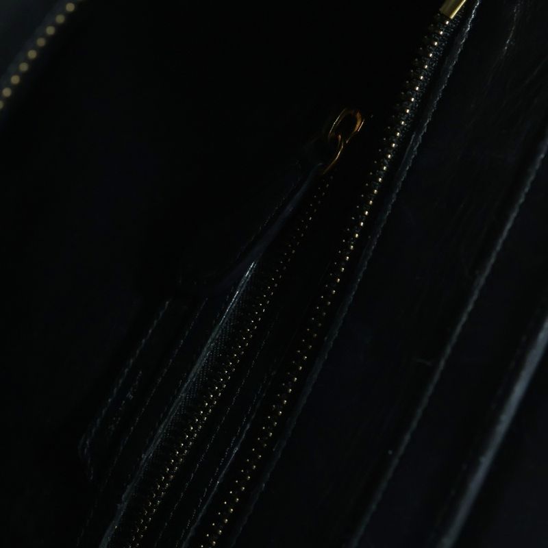 Celine Luggage Micro Shopper Leather Canvas Handbag Black/orange 167792