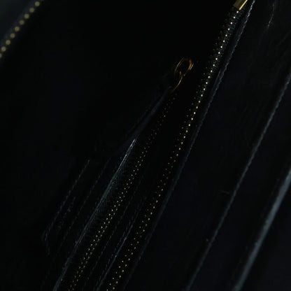 Celine Luggage Micro Shopper Leather Canvas Handbag Black/orange 167792