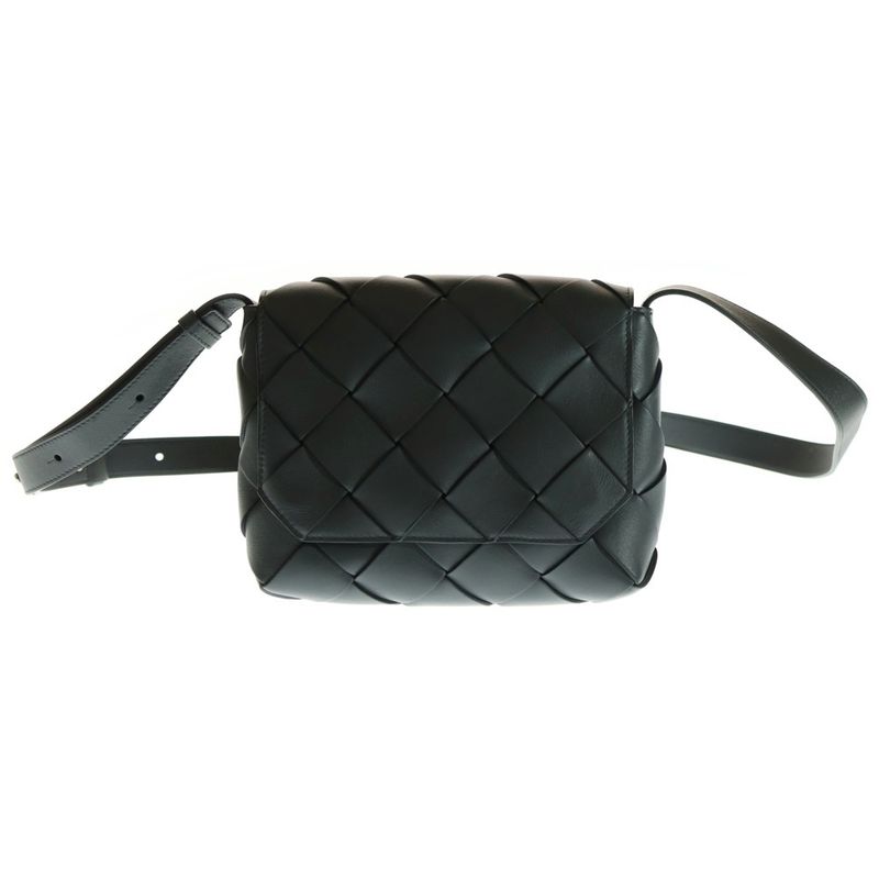 Bottega Veneta Diago Small Intrecciato Leather Crossbody Shoulder Bag Gray