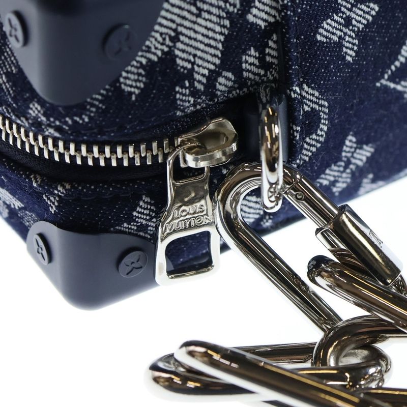 Louis Vuitton Monogram Tapestry Mini Soft Trunk Shoulder Bag Navy M80033 Fl4230