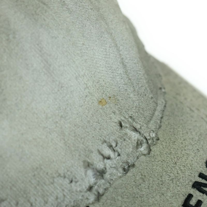 Balenciaga Logo Embroidered Dirt Finished Cap With Metal Parts Grey 766859 410b2