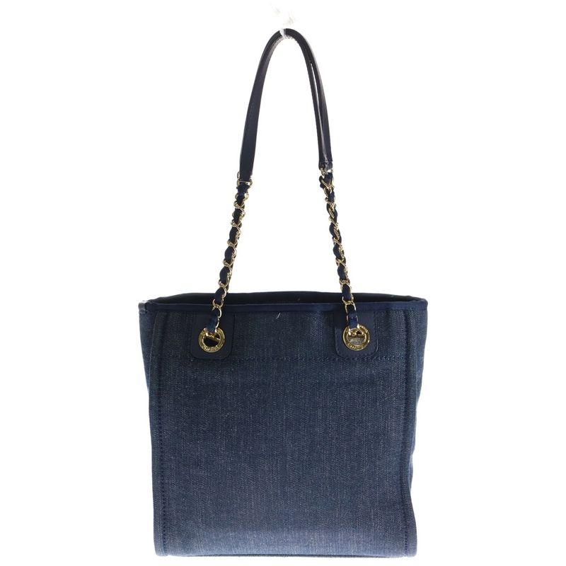 Chanel Deauville PM Denim Hand Tote Bag Indigo A66939