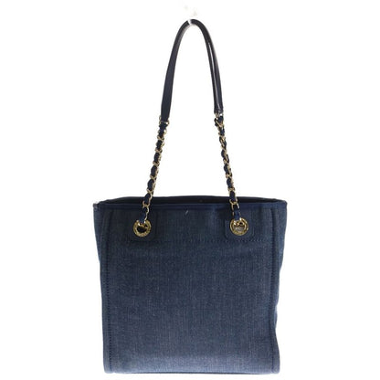 Chanel Deauville PM Denim Hand Tote Bag Indigo A66939