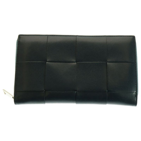 Bottega Veneta Cassette Zip-around Long Wallet Navy