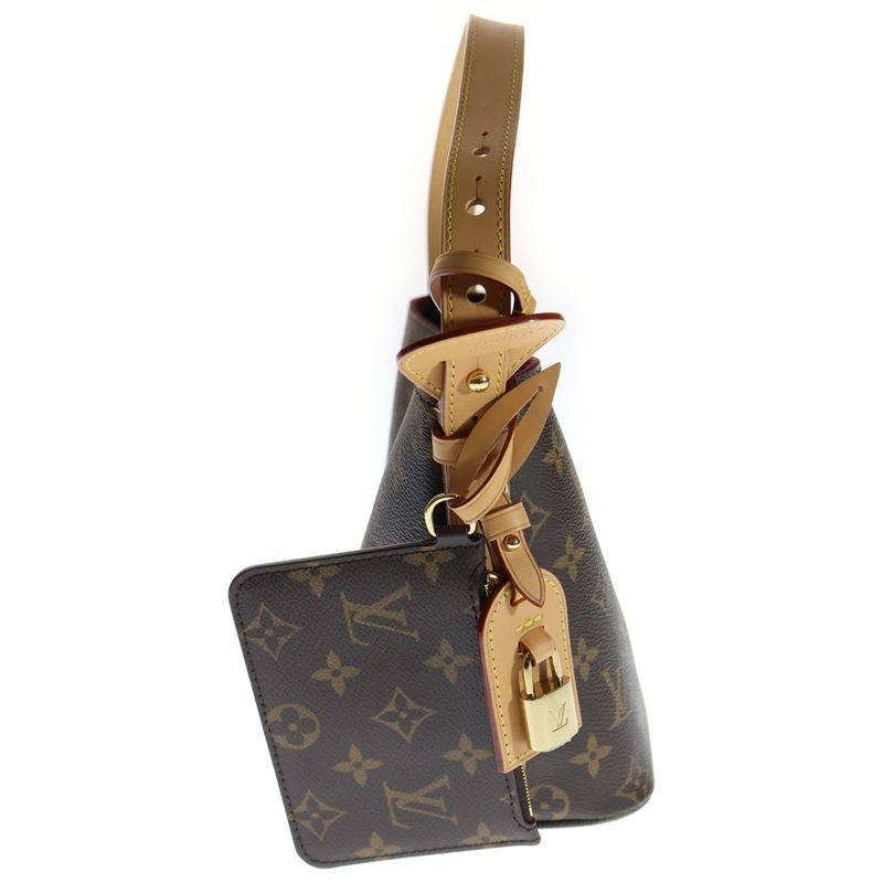Louis Vuitton ALL IN BB Monogram Leather 2WAY Handbag Shoulder Bag Gold