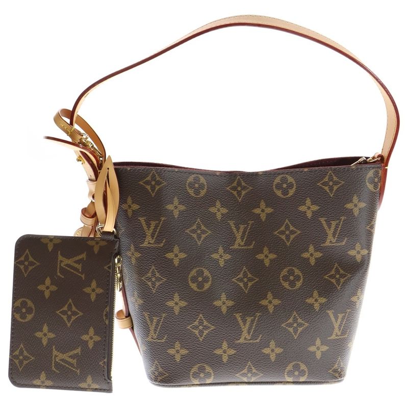 Louis Vuitton ALL IN BB Monogram Leather 2WAY Handbag Shoulder Bag Gold