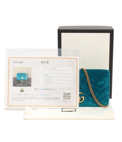 Gucci 2way Chain Shoulder Bag Crossbody Clutch Bag GG Marmont 488462 493075