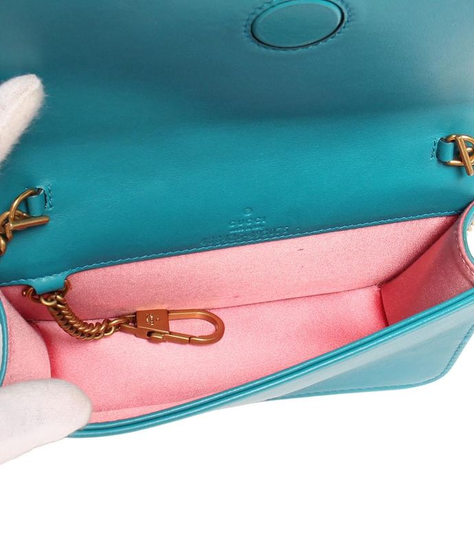 Gucci 2way Chain Shoulder Bag Crossbody Clutch Bag GG Marmont 488462 493075