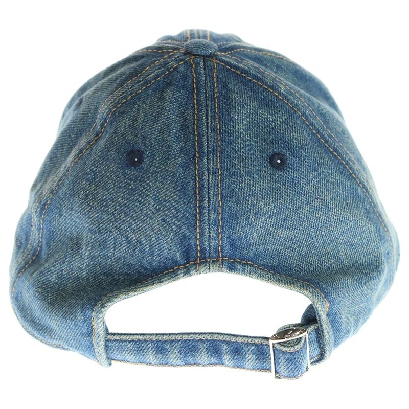 Celine Triomphe Patch Cotton Denim 6 Panel Logo Embroidered Baseball Cap Hat