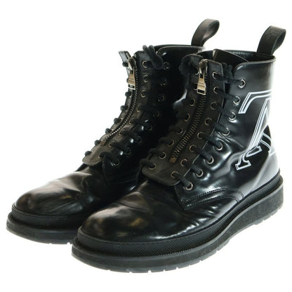 Louis Vuitton Signature Logo Front Logo Ankle Boots Black