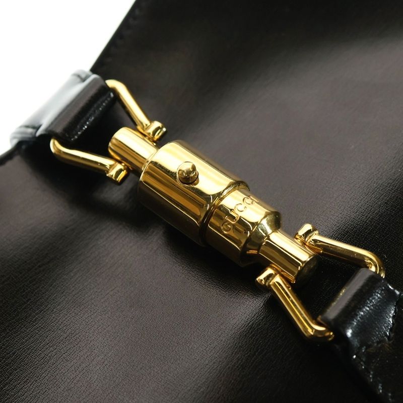 Gucci Jackie 1961 Leather Handbag Black 636709