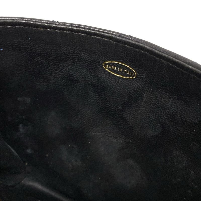 Chanel Waist Pouch Matelasse Black Flap Bag/coco Mark/gold Hardware Lambskin