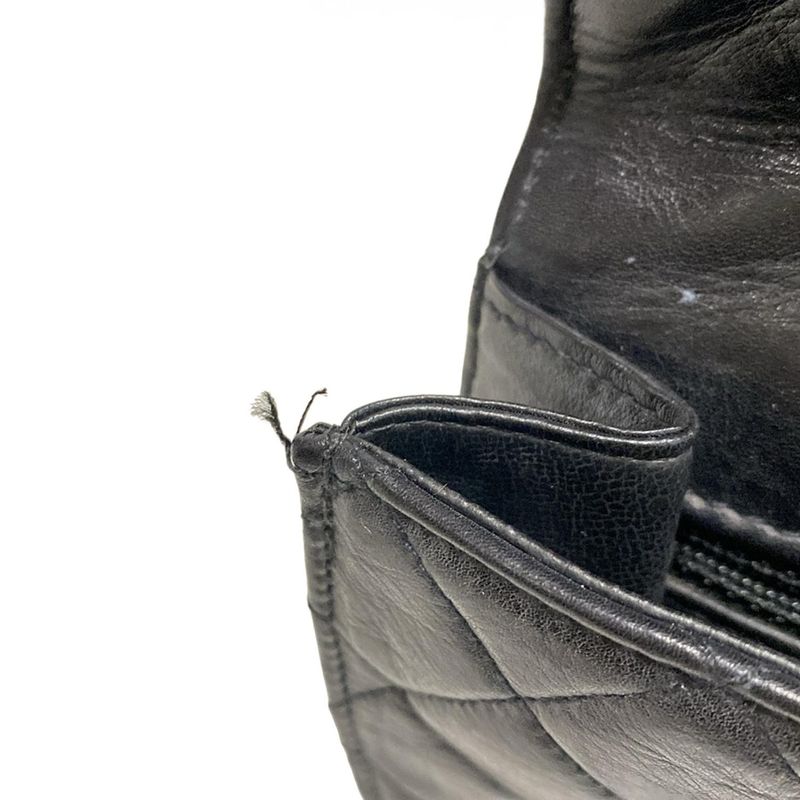 Chanel Waist Pouch Matelasse Black Flap Bag/coco Mark/gold Hardware Lambskin