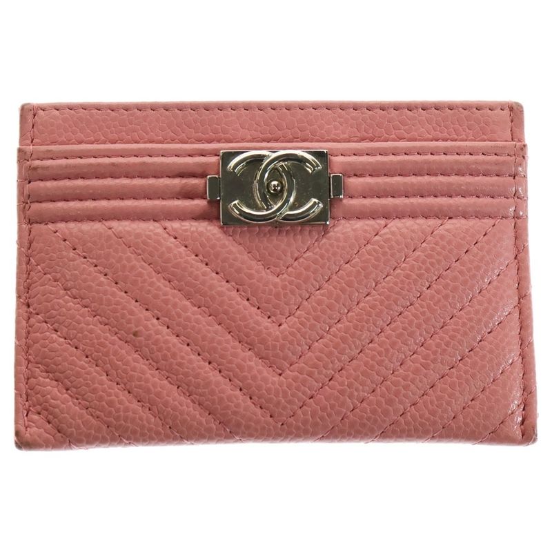 Chanel Coco Mark Boy Chanel Card Case Pink/silver 29th