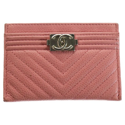 Chanel Coco Mark Boy Chanel Card Case Pink/silver 29th